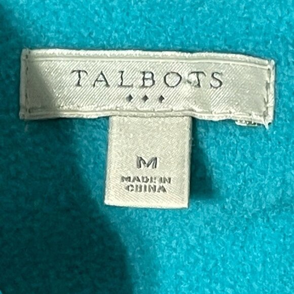 Talbots Womens Teal Full-Zip Jacket M Polyester & Fleece Machine Washable - Picture 5 of 8